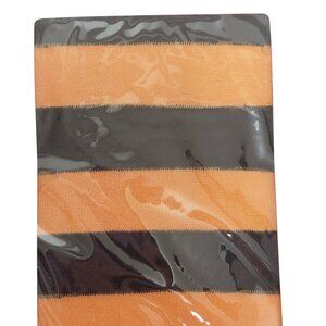 Black Orange Striped Pantyhose One Size Costume Hosiery